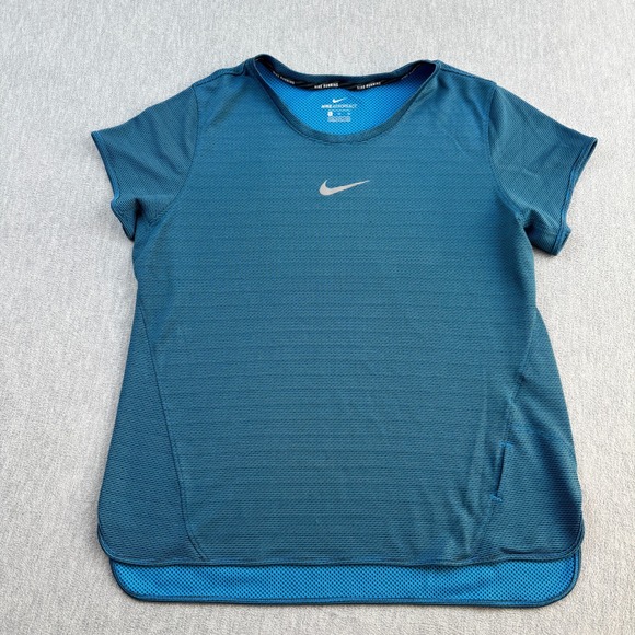Nike Shirt Womens XL Blue Aeroreact Running Stretch Dri Fit Top Gym Active 79560 - Picture 1 of 9